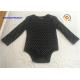 Classic Black Baby Bodysuit , Rubber Pin Dots Print Newborn Baby Girl Rompers