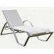 Stackable Folding Beach Lounge Chair Anti Rust White lightweight folding beach lounger