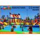Outdoor Inflatable Water Parks Slide With Pool One Year Warranty