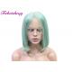 Custom Green Color 130% Front  Lace Wigs