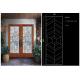 Sliding Glass Door Hollow Stained Glass Panels Air / Argon Insulating