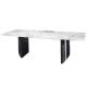 Sintered Stone Mable Top Dining Table Set for Home Marble Metal Dining Table