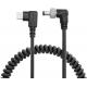 Alvin's Cables PD USB-C Type-C to Locking DC 12V Coiled Power Cable for Atomos Shogun, Blackmagic Video Assist, Hollyland Mars, Right Angle