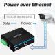 Industrial PoE Media Converter Gigabit Ethernet 30W 48V Output Din Rail Unmanaged