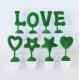 Love decoration Green artificial plant letter decor love/heart/star design table decor