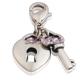 Lock And Key Silver Plated Charms 