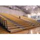 Manual Control Indoor Stadium Seating Systems Timber Bench Natural Appearance