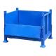 Wall Heavy Duty Plastic Pallet Box Grey Blue Green Solid With Lid Wheels