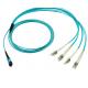 Blue MPO Fanout Cable , Optical Communication Equipment Compact Design