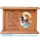 Wooden Urns For Animal, pet urn, Funeral Products Supplies, Peaceful Memorial Keepsake Urn With Photo Box For Dog Cat