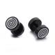 High quality body piercing jewelry black circle stud earrings manufacturer