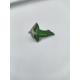 Green Enamel Leaf Metal Brooch Pin 	Offset Printing  Laser Engraving