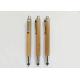 Recycled Bamboo Touch Pen with metal click and customized logo or silk printing for promotion