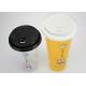 80mm 90mm black Paper Cups Lids , Custom Printed Disposable Coffee Cups