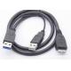 Usb 3.0 y cable micro b cable, splitter cable, male to male cable 1m
