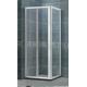 5 / 6 MM Glass Folding Shower Screen  Square Chromed Aluminum Alloy Profiles SGCC Certification
