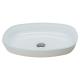 High Glossy White Tempered Bathroom Wash Basins Melon Shape Countertop Basin Sinks
