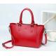 Polyester Cotton Lining Red Cow Leather Tote Handbags For Women