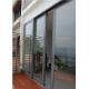 Homes / Offices Black Aluminum Sliding Door Rust Resistant Modern Design