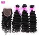 Cuticle Aligned Indian Human Hair Extensions With Closures No Tangling