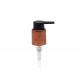 Bronze Glossy Closure 24mm Cosmetic Treatment Pumps With Matte PP Pump Head