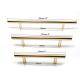 OEM 96mm Stainless Steel Gold Kitchen Cabinet Handles With Screws