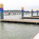 Marina Dock Accessories Silver Aluminum Alloy Floating Pontoon Wharf Engineering