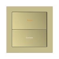 86mm Modbus Wall Switch , Home Lighting Switches Two Gang Push Button