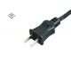 Black 7A 120V Power Cord , Japan Standard Rice Cooker Power Cord 2 Wires