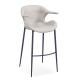 Modern PU Leather Black Painted 58cm High Counter Stool