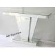 Hotel Lobby Mirror Console Table Sets , Beveled Edge Mirrored Sofa Table In