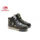 Cow Suede Low Top Safety Toe Shoes With Rubber Outsole Camouflage Oxford Mesh
