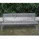 Polyester Powder Coated Wrought Iron Garden Bench Seat For School Campus
