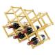 Triangle shaped high quality bamboo wine bottle rack for 12 bottles