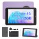 C Idea Android 13 With 6000mAh 7 Inch Tablets Educational Tablet PC CM518 Pro Purple