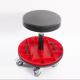 Car Repairing Worker Ergonomic Work Chair PU Leather Seat With Round Tools Box