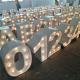 Acrylic Stainless Steel Light Up Marquee Letter Sign Numbers With Bulbs