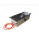 Factory price black real flame LPG NPG outdoor see through gas fireplace fire pit pan