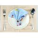 Children Personalized Dinner Napkins Cotton Double Fabric Cute Pattern With Woven Lable