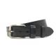 Soft Alloy Buckle Mens 140CM Black Genuine Leather Belt