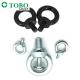 Carbon Steel Zinc Plated Forged Collar Eyebolt DIN580 M48 Lifting Eye Ring Bolts With Nuts