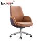 360 Swivel Brown Leather Office Chair Height Adjust For CEO Office Furniture