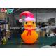 Yellow 2m Inflatable Duck Model With Air Blower For Yard Christmas Decorations