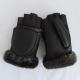 Wholesale customized Leather Shearling Gloves sheepskin 5 fingers ladies leather gloves with cover