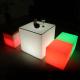 PE Material Light Up Cube Chair , Illuminated Outdoor LED Cube Seat