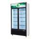 Upright Glass Door Beverage Display Cooler With Wheel R134a Gas