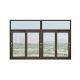 Square Rotating Sliding Door Two Point Closing Aluminum Window with Magnetic Screen