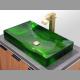 Glazed Glass Bathroom Wash Basins With Pop Up Waste Hotel Bathroom Project