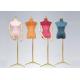 Female Colorful Flannelette Decorative Shop Display Mannequin With Golden Metal Stand