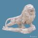 White Marble Stone Carving Sculpture Animal Lion , Contemporary Stone Sculpture